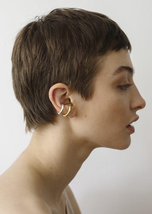 Saskia Diez サスキアディツ BOLD EARCUFF NO3 Saskia Diez Bold Earcuff No. 3 - 18K gold | Garmentory