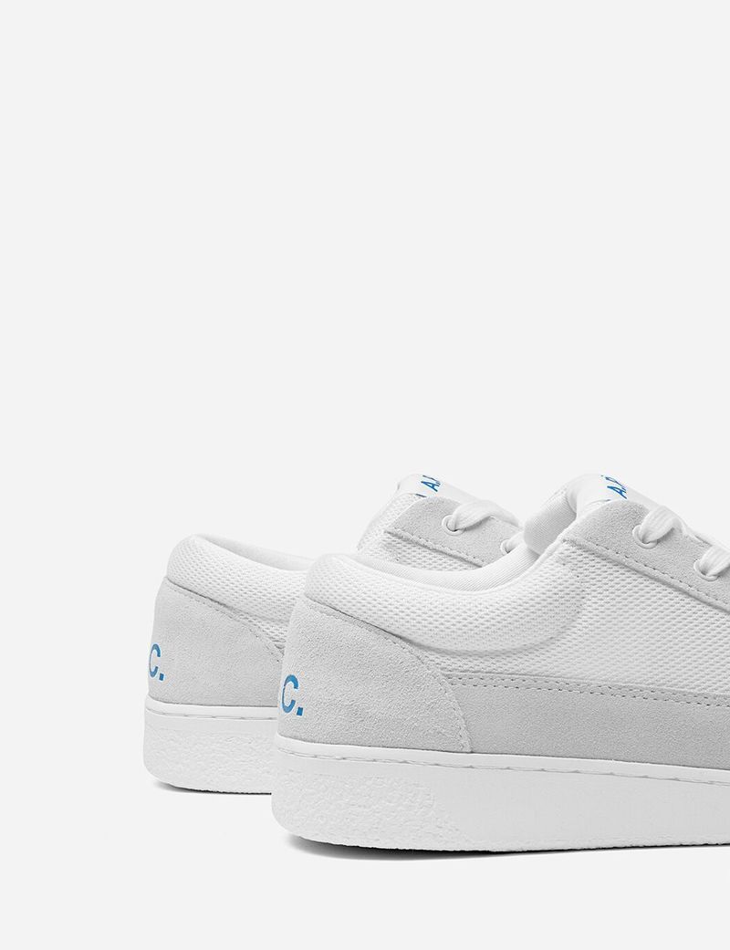 A.P.C. Eddie Sneakers - Ecru/Blue | Garmentory