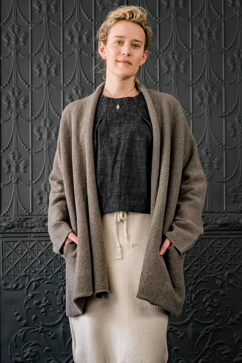 Lauren Manoogian Uzbek Cardigan - granite | Garmentory