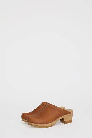 No.6 Old School Clog - Mid Heel - Bourbon No.6 Old School Clog - Mid Heel - Bourbon