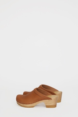 No.6 Old School Clog - Mid Heel - Bourbon No.6 Old School Clog - Mid Heel - Bourbon