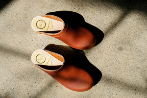 No.6 Old School Clog - Mid Heel - Bourbon No.6 Old School Clog - Mid Heel - Bourbon