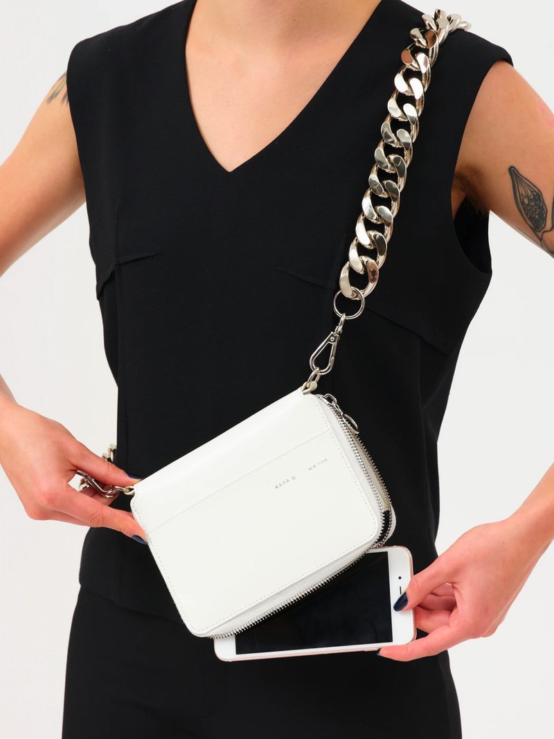 KARA Large Bike Wallet White