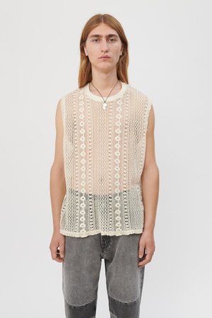 Our Legacy Box Sleeveless Crochet Top - Off White | Garmentory