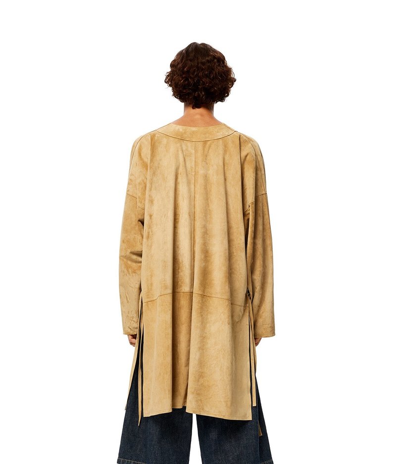 LOEWE Leather Anagram Tunic - Gold Suede | Garmentory LOEWE Leather Anagram Tunic - Gold Suede | Garmentory