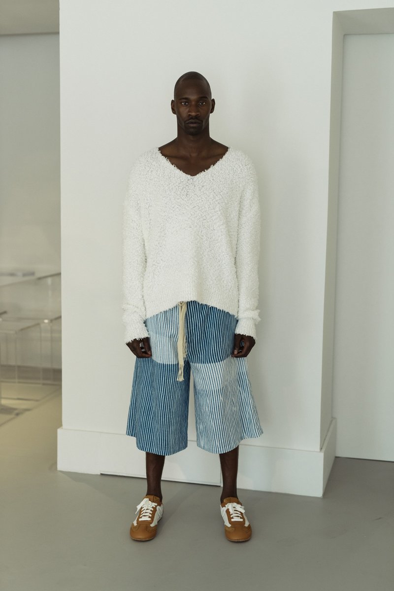 トップス LOEWE swing-style pullover Loewe x Suna Fujita Men's Submarine Half-Zip Sweater