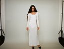 Bevza Scarlett Dress - Ivory - Thumbnail 5
