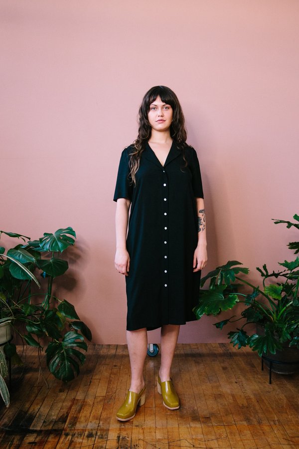 black dress midi length