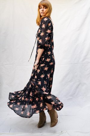 knee length dresses for ladies FREE PEOPLE Adriel Midi Dress