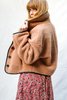 Moon River Sherpa Button Front Jacket - Taupe - Thumbnail 2