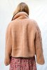Moon River Sherpa Button Front Jacket - Taupe - Thumbnail 3