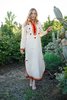 The Canyon Vintage Vintage Embroidered Linen Caftan - Thumbnail 2
