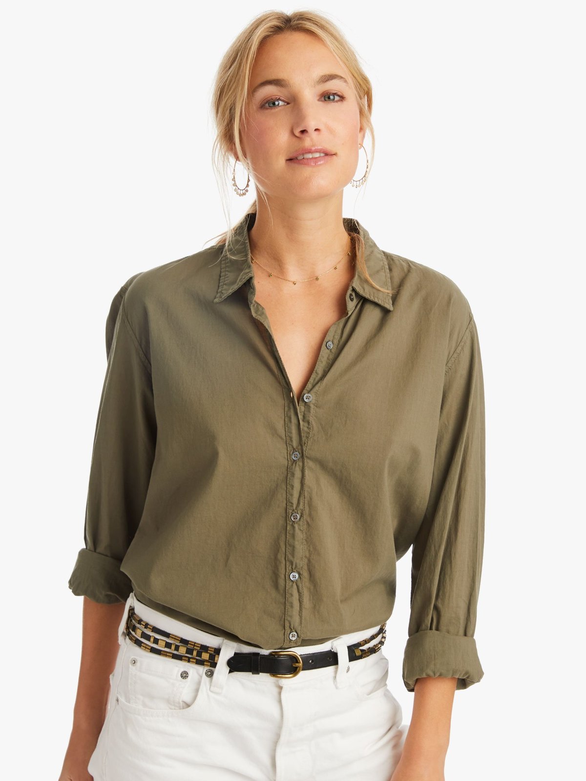 キセレナ XIRENA shirt シャツ 長袖 コットン S カーキ Shirts | Xirena Official Website
