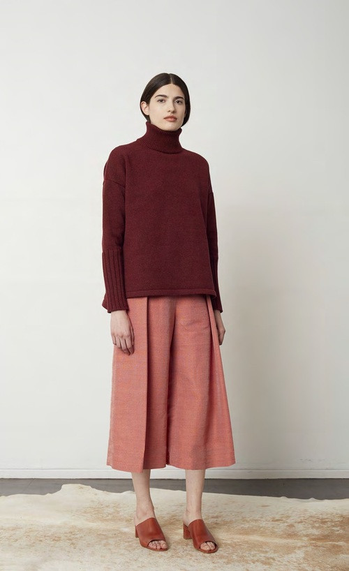 Where Mountains Meet Wool/Silk Basecloth Colette Culotte Pants Where Mountains Meet Wool/Silk Basecloth Colette Culotte Pants