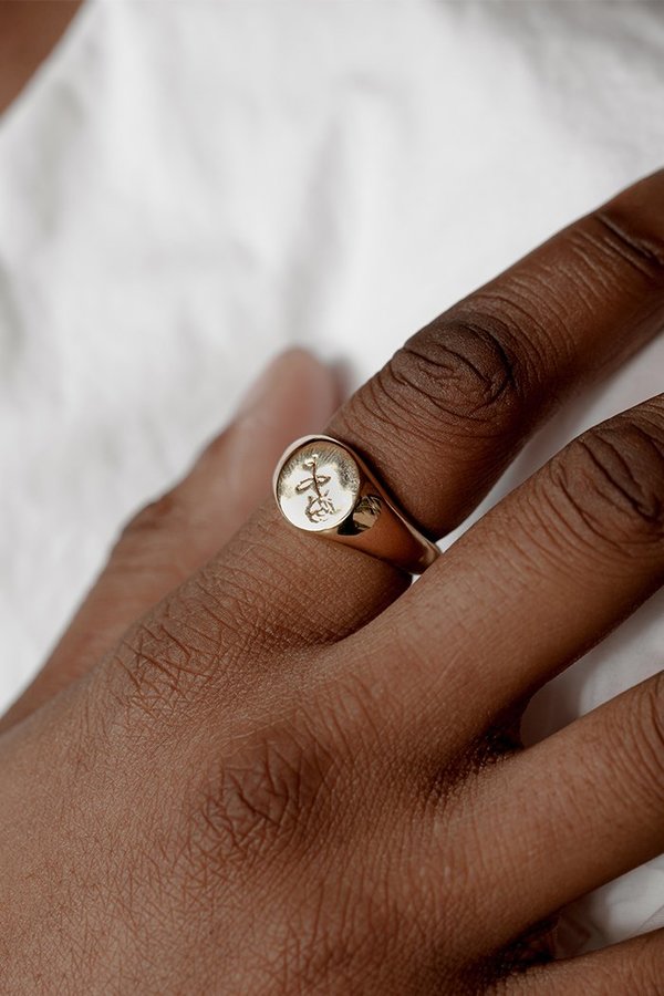 Wolf Circus ROSIE SIGNET RING 14K Gold Garmentory - Main Image