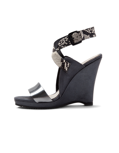 ELIE TAHARI WESTON SNAKE STRAP WEDGE SANDAL ELIE TAHARI WESTON SNAKE STRAP WEDGE SANDAL