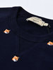 Maison Kitsuné ALL-OVER FOX HEAD EMBROIDERY SWEATSHIRT - NAVY - Thumbnail 3
