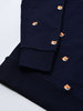 Maison Kitsuné ALL-OVER FOX HEAD EMBROIDERY SWEATSHIRT - NAVY - Thumbnail 5
