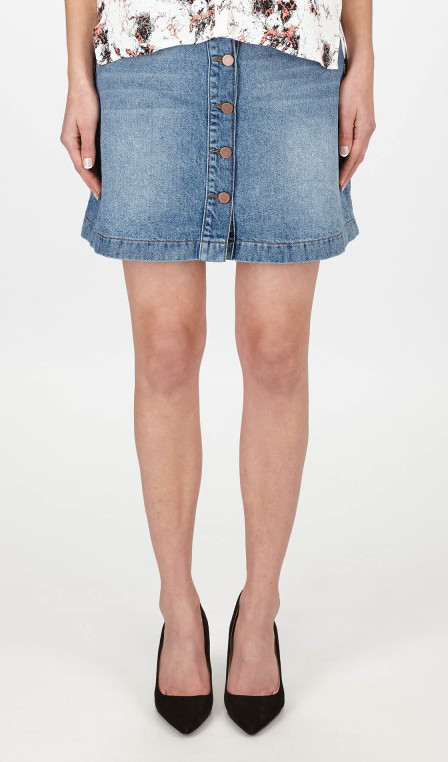 Just Female "Pine" A-Line Denim Mini Just Female "Pine" A-Line Denim Mini
