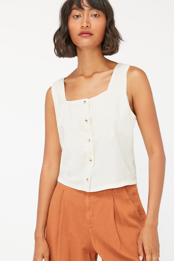 Lacausa Linnie Top - Natural Silk Lacausa Linnie Top - Natural Silk