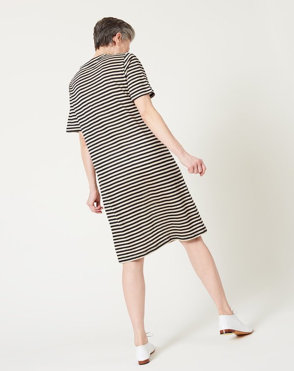 6397 Linen Tee Dress - Black/Natural 6397 Linen Tee Dress - Black/Natural
