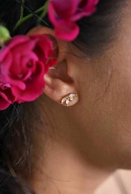 Pure By Nat Anais Gemstone Earrings 45932 - Smoky main image 1