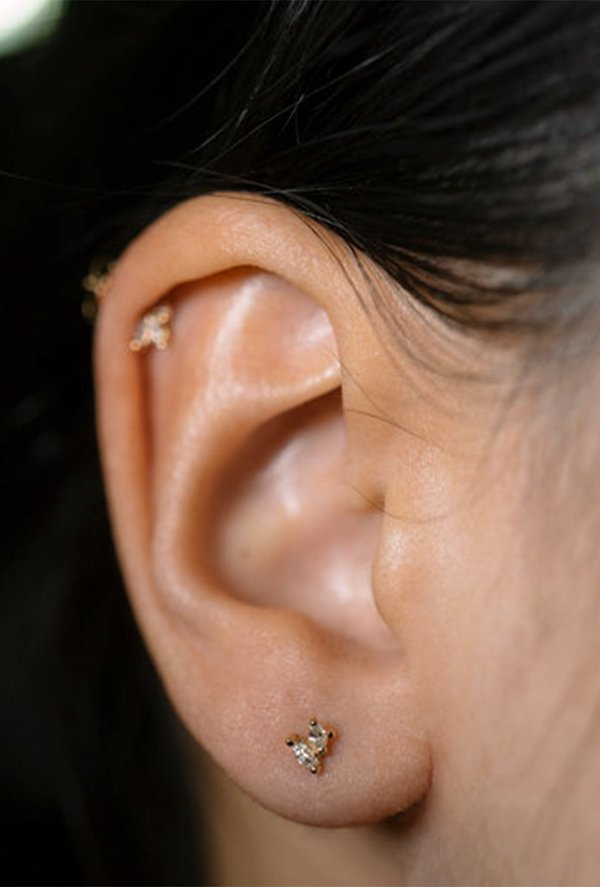 Laurie Fleming Gossamer Wing Studs - 14k Yellow Gold Laurie Fleming Gossamer Wing Studs - 14k Yellow Gold