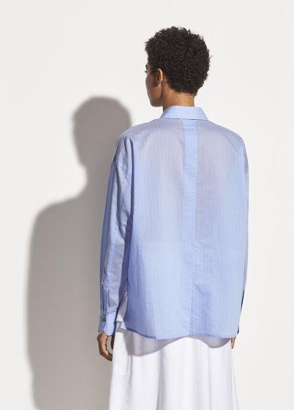 VINCE Fine Stripe Boxy - Blue VINCE Fine Stripe Boxy - Blue
