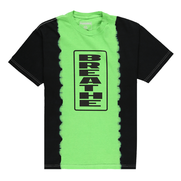 PLEASURES Breathe Split Dye T-Shirt - Black/Green PLEASURES Breathe Split Dye T-Shirt - Black/Green