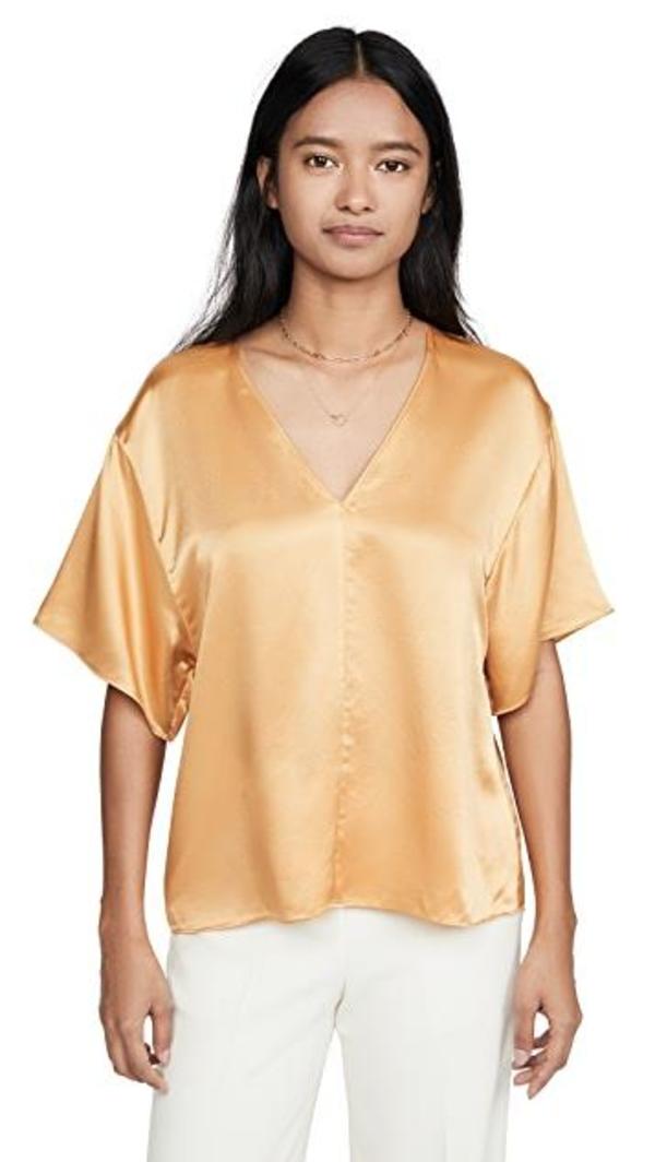 VINCE V-Neck Blouse - Marigold VINCE V-Neck Blouse - Marigold