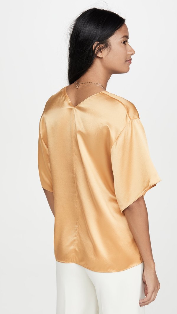 VINCE V-Neck Blouse - Marigold VINCE V-Neck Blouse - Marigold