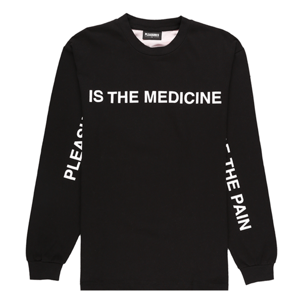 PLEASURES Medicine Premium Long Sleeve T-Shirt - Black PLEASURES Medicine Premium Long Sleeve T-Shirt - Black