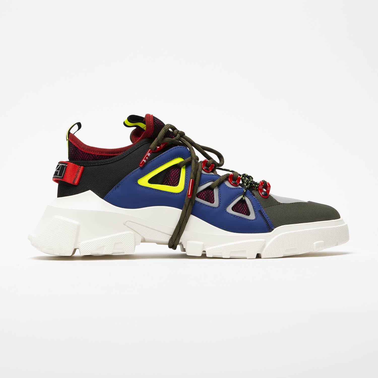 Alexander McQueen Orbyt Mid Neon Yellow/Red/Blue Garmentory