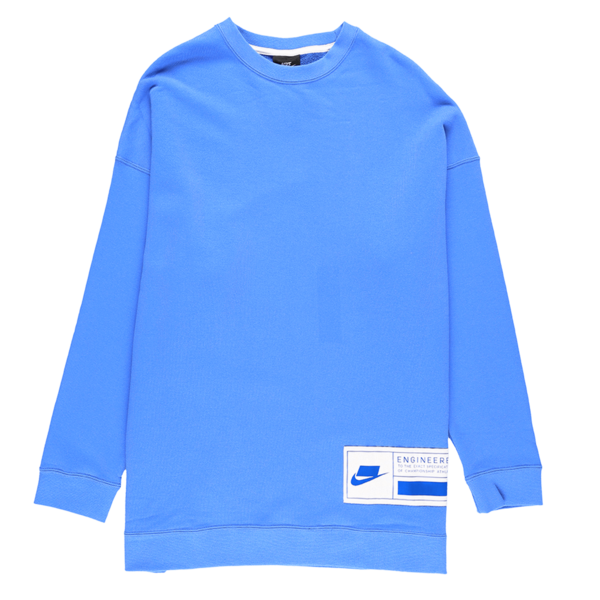 Nike Oversized Fleece Crewneck - Pacific Blue | White | Soar Nike Oversized Fleece Crewneck - Pacific Blue | White | Soar