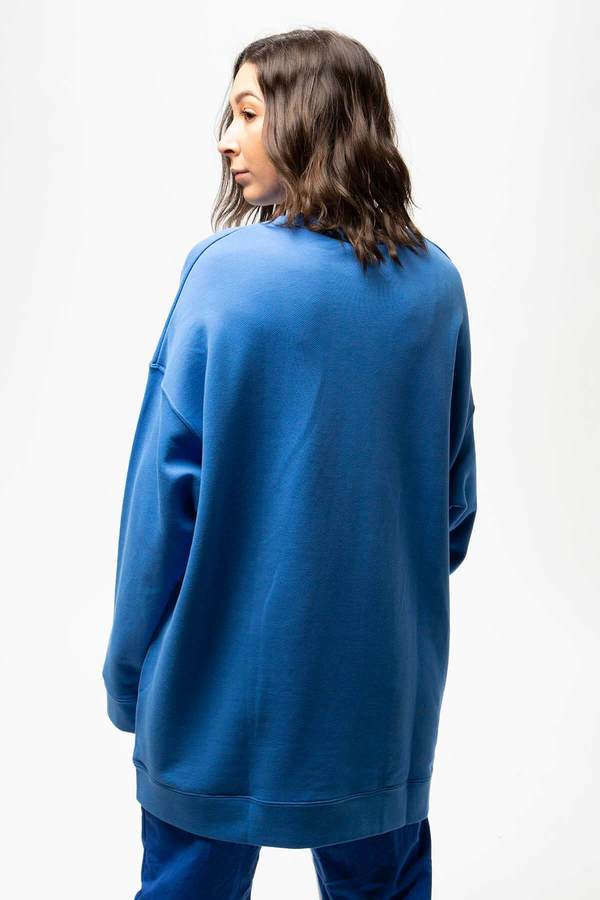 Nike Oversized Fleece Crewneck - Pacific Blue | White | Soar Nike Oversized Fleece Crewneck - Pacific Blue | White | Soar