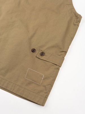 Universal Works Brixton Waistcoat Cotton Nylon Suiting - Khaki Universal Works Brixton Waistcoat Cotton Nylon Suiting - Khaki