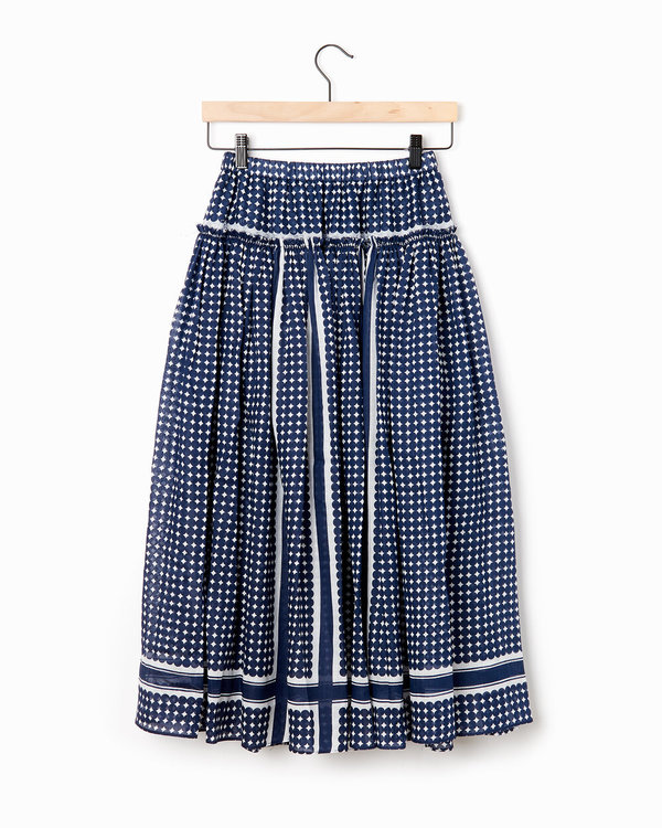 Sara Lanzi Gathered Skirt - Navy Sara Lanzi Gathered Skirt - Navy
