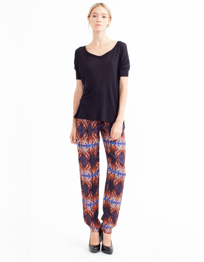 JONATHAN SIMKHAI SILK BACK TEE JONATHAN SIMKHAI SILK BACK TEE