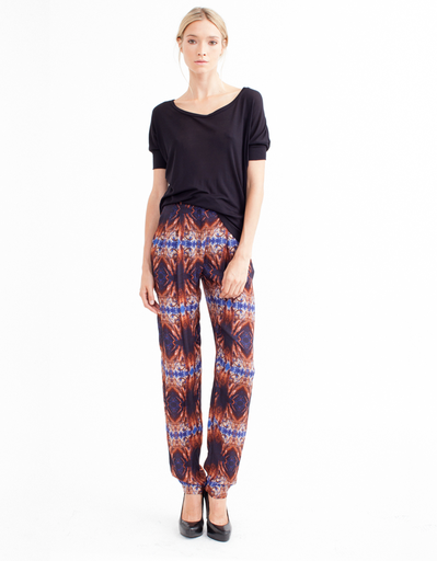 JONATHAN SIMKHAI SILK BACK TEE JONATHAN SIMKHAI SILK BACK TEE