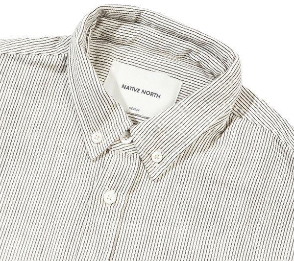 Native North Striped Herringbone Shirt Beige Native North Striped Herringbone Shirt Beige