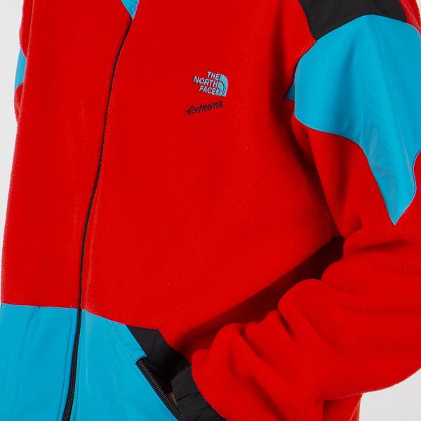 The North Face 90 Extreme Fleece Full Zip Jacket - Fiery Red Combo