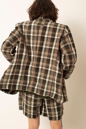 Preservation Vintage Blazer and Short Set - Black Plaid Preservation Vintage Blazer and Short Set - Black Plaid