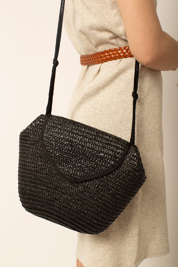 Preservation Vintage Straw Woven Bag - Black Preservation Vintage Straw Woven Bag - Black