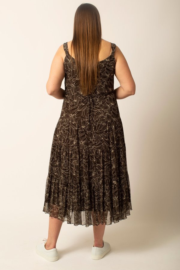 Preservation Vintage Floral Silk Dress - Brown Preservation Vintage Floral Silk Dress - Brown