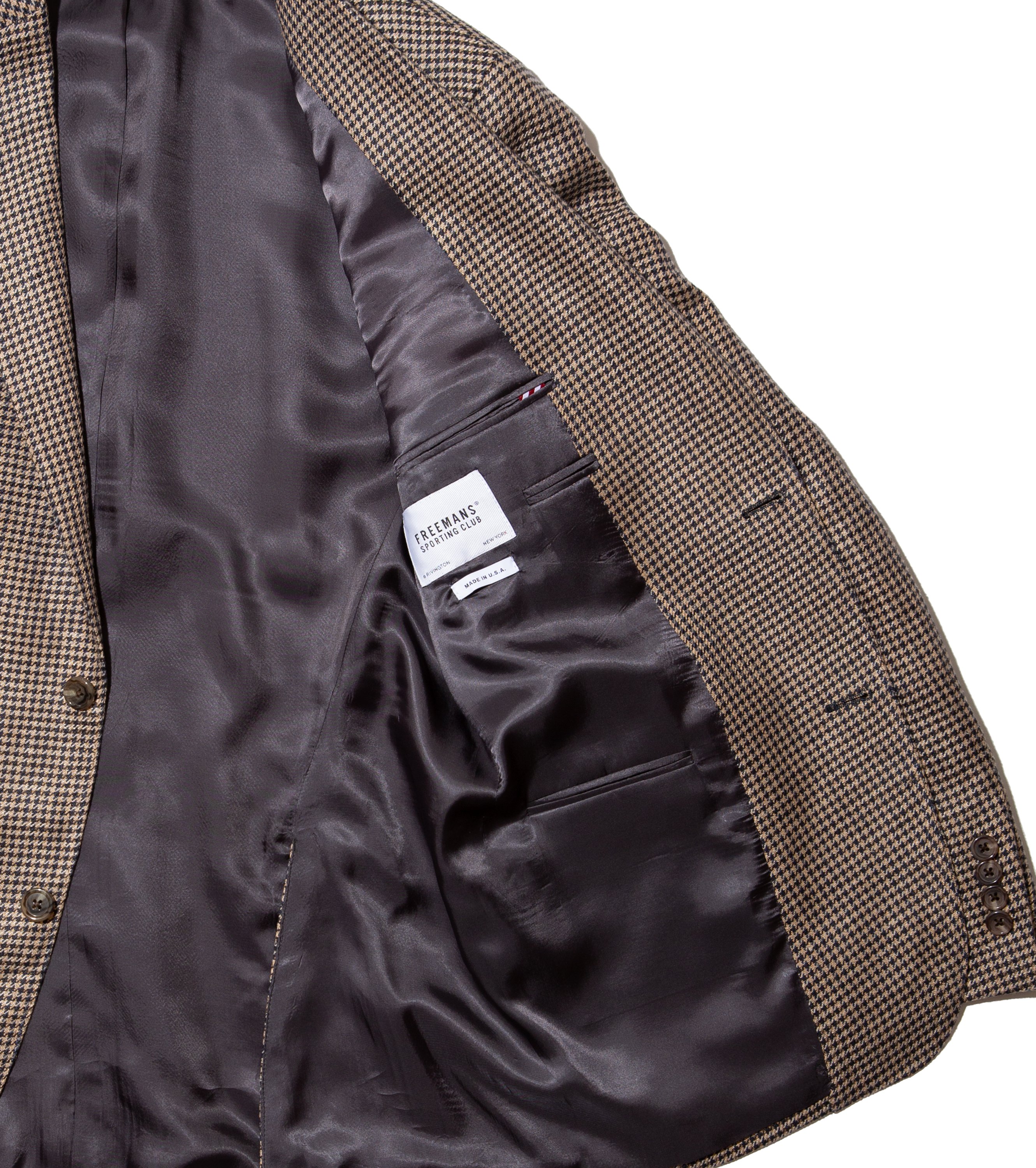 Freemans Sporting Club Sport Coat Tan Houndstooth Garmentory