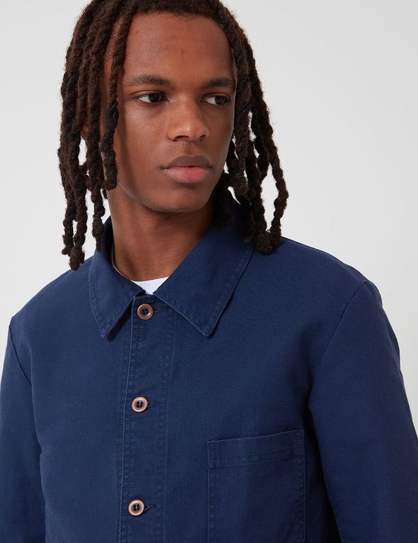 Vetra French Workwear Cotton Drill Jacket - Navy Blue Vetra French Workwear Cotton Drill Jacket - Navy Blue
