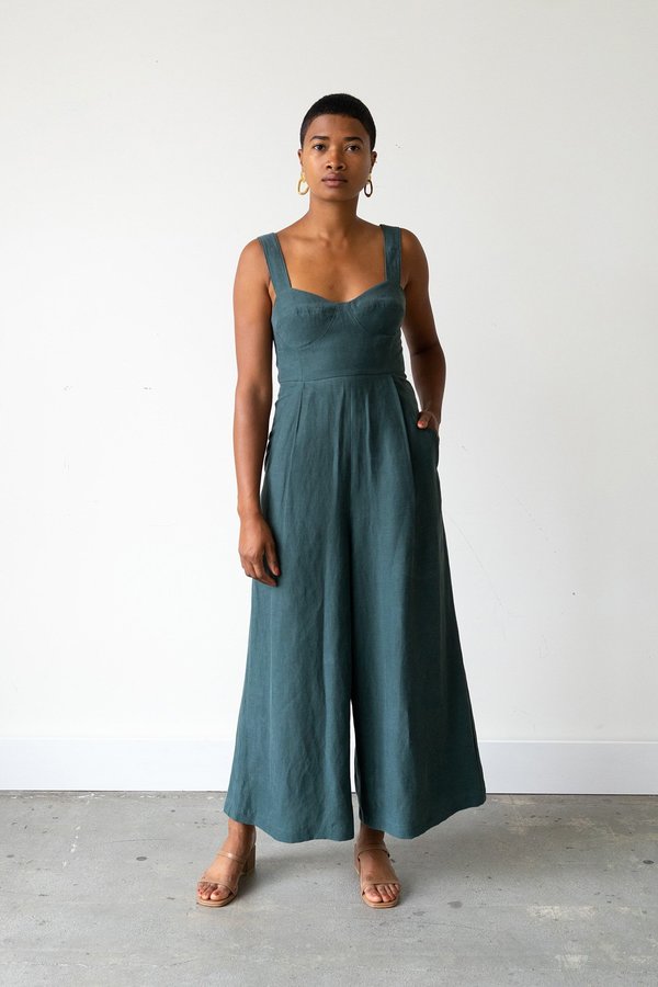 Waltz Bralette Jumpsuit - Spruce Waltz Bralette Jumpsuit - Spruce