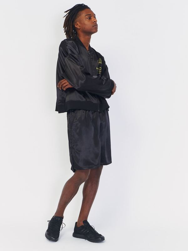 ジャケット・アウター SATIN TRACK JACKET /willy chavarria Willy Chavarria Satin Track Jacket - Black | Garmentory