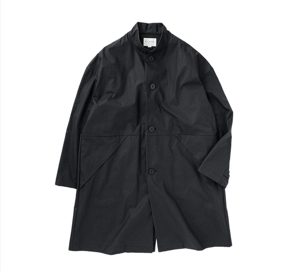 ジャケット・アウター STILL BY HAND Coated Oversize Mac Coat Still By Hand Oversized coated MAC - Black | Garmentory