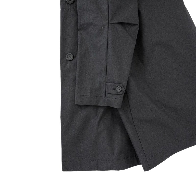 Still By Hand Oversized coated MAC - Black | Garmentory